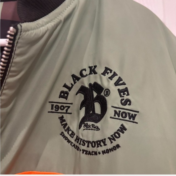 Reversible Puma x Black Fives Orange and Green Bomber Jacket Size Small - Picture 7 of 8